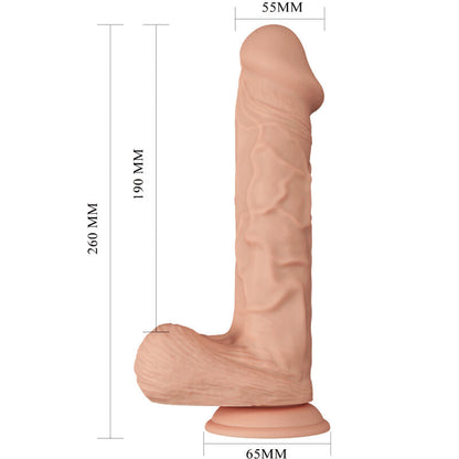 Bellissimo incontro bergrisi dildo realistico e flessibile 26 cm - carne