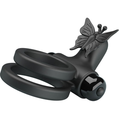 Pretty love - vibratore a doppio anello con stimolatore nero