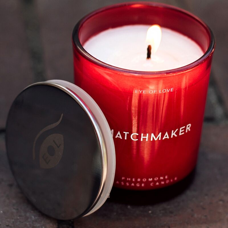 Eye of love - matchmaker candela da massaggio con diamante rosso attract him 150ml