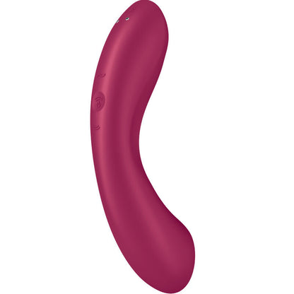Succhia clitoris et vibromasseur point G Satisfyer Curve Trinity 1 rouge