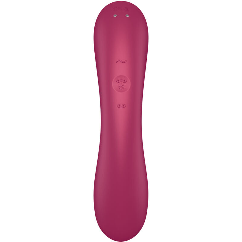 Succhia clitoris et vibromasseur point G Satisfyer Curve Trinity 1 rouge
