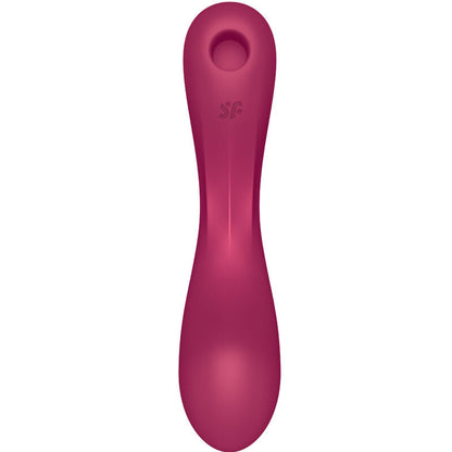 Succhia clitoris et vibromasseur point G Satisfyer Curve Trinity 1 rouge