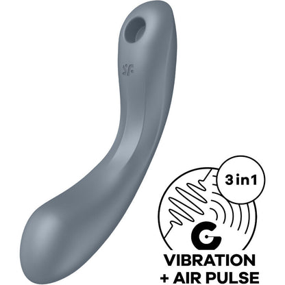 Succhia clitoride e vibratore punto g Satisfyer Curve Trinity 1 grigio
