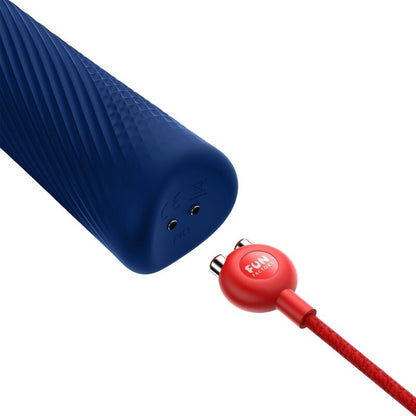 Fun factory - bacchetta vim in silicone ricaricabile vibrante pesata rumble blu mezzanotte