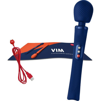 Fun factory - bacchetta vim in silicone ricaricabile vibrante pesata rumble blu mezzanotte