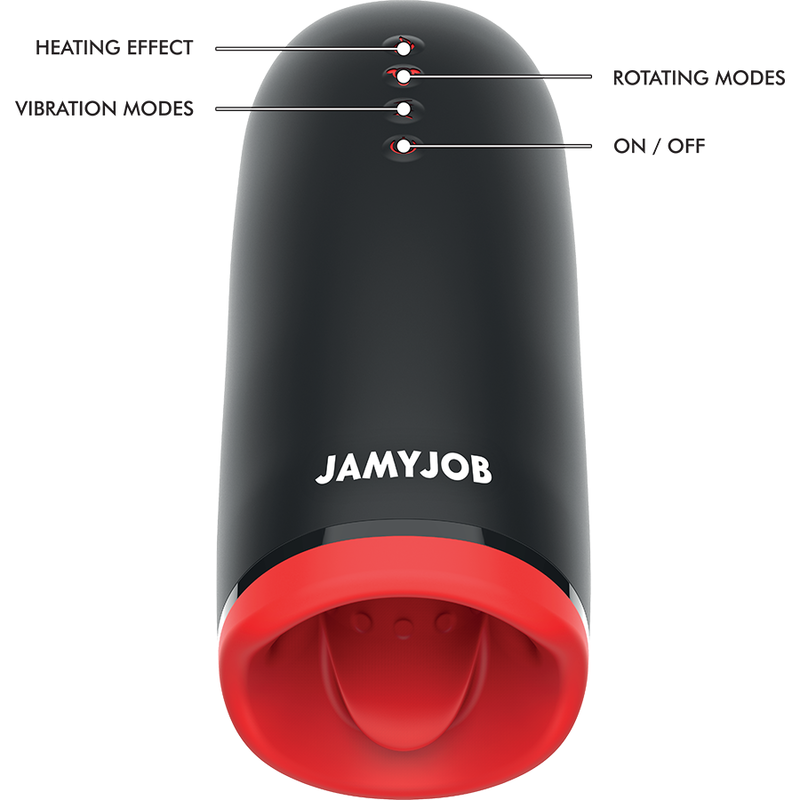 Jamyjob - masturbatore riscaldante e rotante spin-x