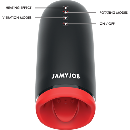 Jamyjob - masturbatore riscaldante e rotante spin-x
