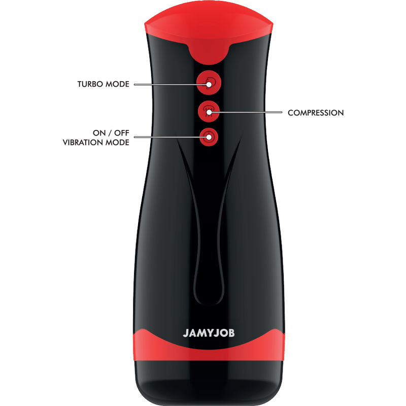 Masturbateur Homme Jamyjob Jango Noir/Rouge