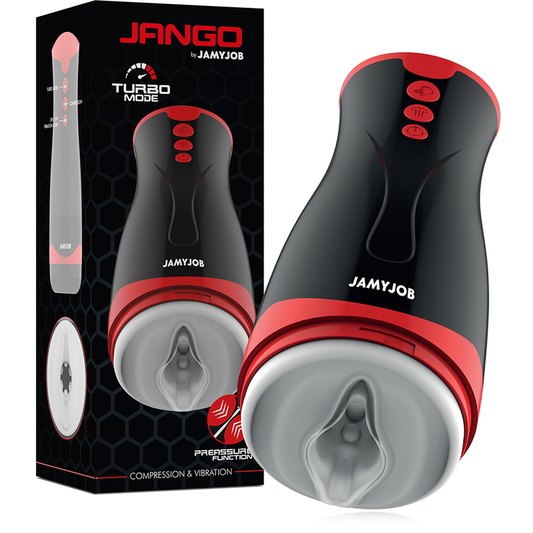 Masturbateur Homme Jamyjob Jango Noir/Rouge