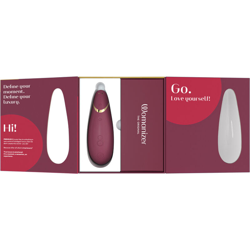 Sucette clitoridienne Womanizer Premium 2 bordeaux