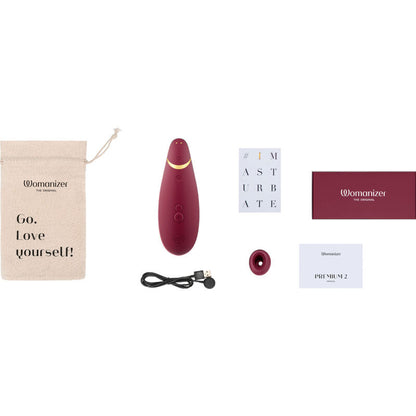 Sucette clitoridienne Womanizer Premium 2 bordeaux