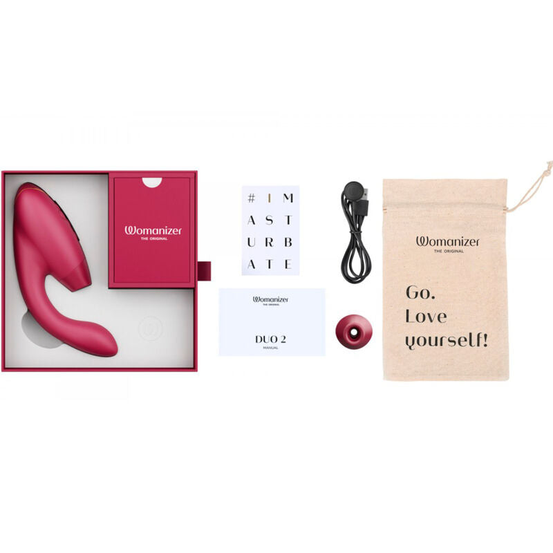 Suceur clitoridien multifonction Womanizer Duo 2 bordeaux
