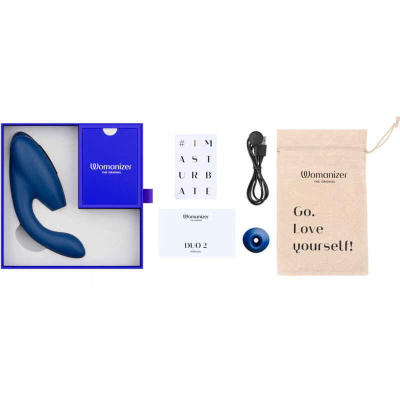 Succeur de clitoris multi-usage Womanizer Duo 2 Bleu