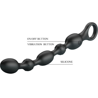 Pretty love - van anal beads 10 vibrazioni in silicone ricaricabile