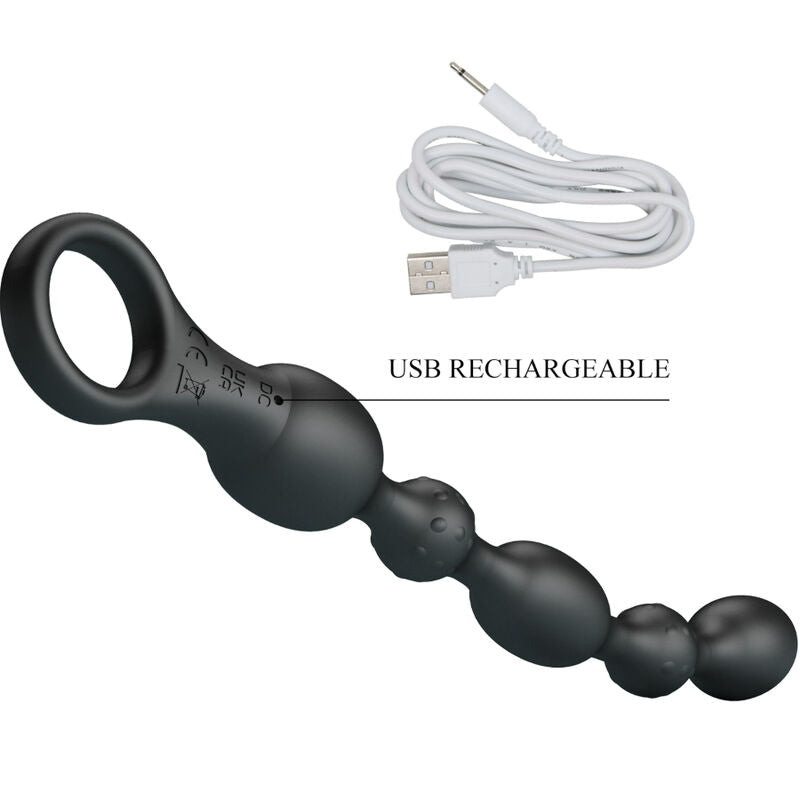 Pretty love - van anal beads 10 vibrazioni in silicone ricaricabile