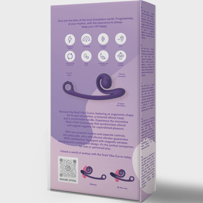 Vibratore curva snail vibe viola