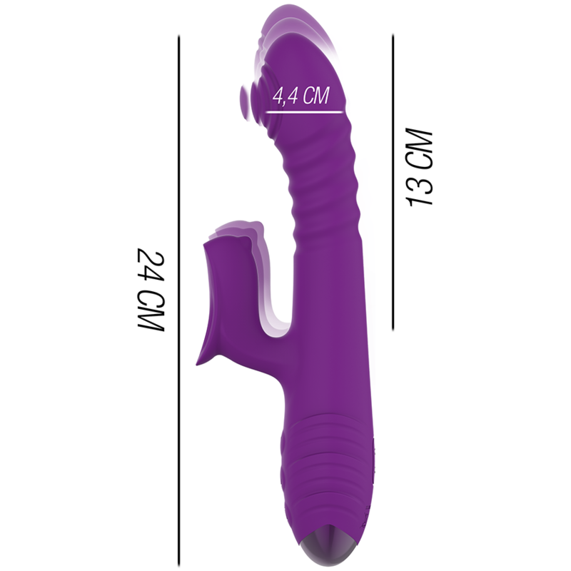 Vibratore rabbit multiuso Intense fun Iggy viola up & down