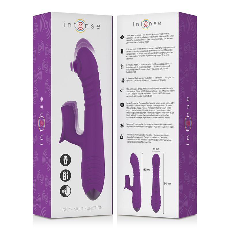 Vibratore rabbit multiuso Intense fun Iggy viola up & down