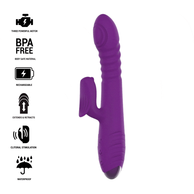 Vibratore rabbit multiuso Intense fun Iggy viola up & down