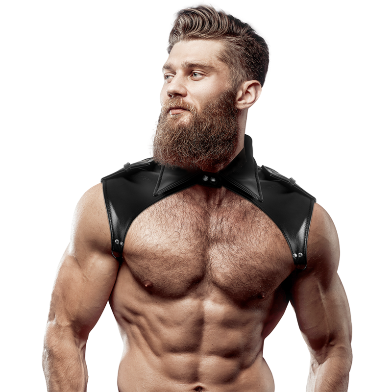 Fetish submissive attitude - arnés brigade ajustable ecopiel cuello hombre