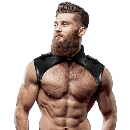 Fetish submissive attitude - arnés brigade ajustable ecopiel cuello hombre