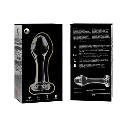 Nebula series by ibiza - modello 2 plug anale vetro borosilicato trasparente 11 cm -o- 3.5 cm