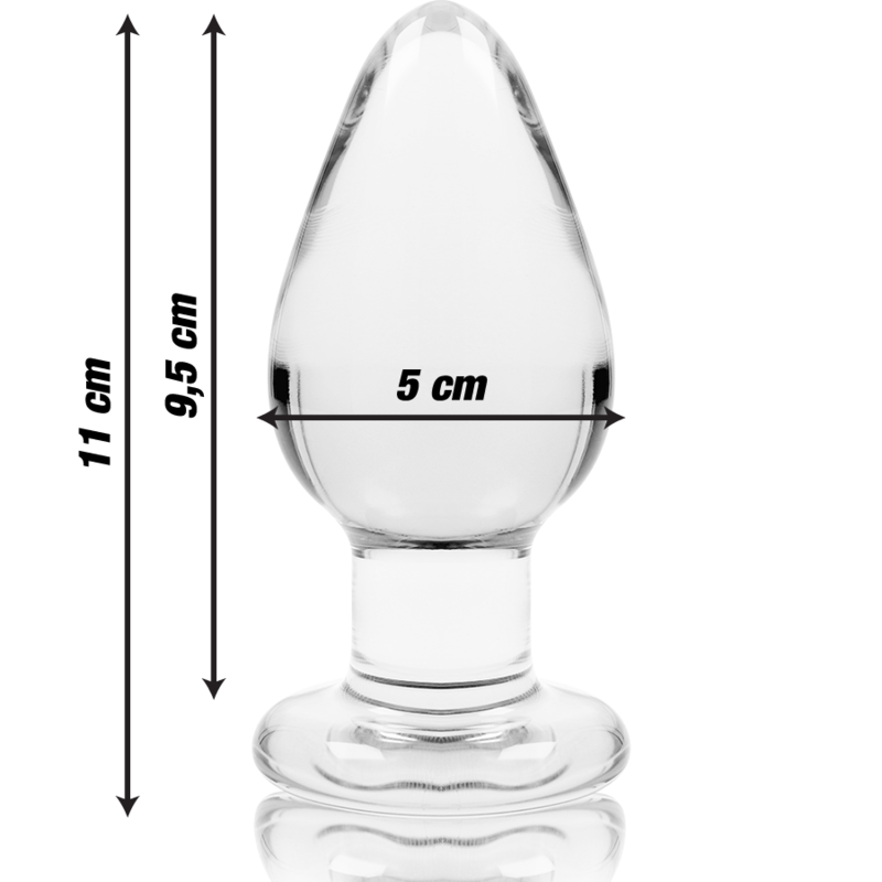 Nebula series by ibiza - modello 3 plug anale vetro borosilicato trasparente 11 cm -o- 5 cm
