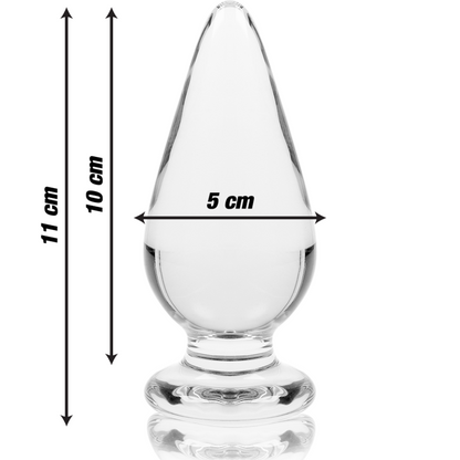 Nebula series by ibiza - modello 4 plug anale vetro borosilicato trasparente 11 cm -o- 5 cm