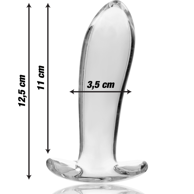 Nebula series by ibiza - modello 5 plug anale vetro borosilicato trasparente 12.5 cm -o- 3.5 cm