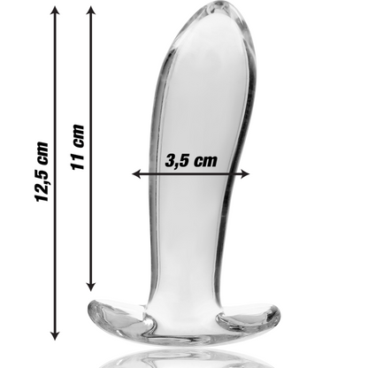 Nebula series by ibiza - modello 5 plug anale vetro borosilicato trasparente 12.5 cm -o- 3.5 cm