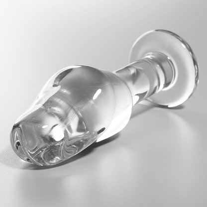 Nebula series by ibiza - modello 6 plug anale vetro borosilicato trasparente 12.5 cm -o- 4 cm