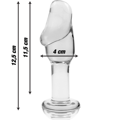 Nebula series by ibiza - modello 6 plug anale vetro borosilicato trasparente 12.5 cm -o- 4 cm