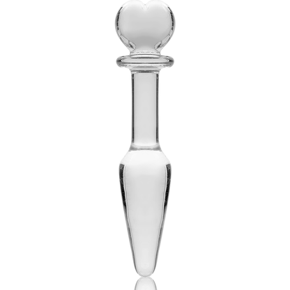 Nebula series by ibiza - modello 7 plug anale vetro borosilicato trasparente 13.5 cm -o- 3 cm