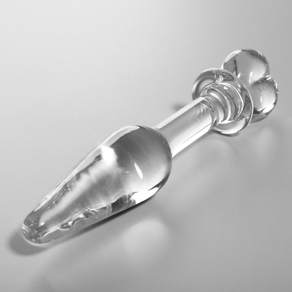 Nebula series by ibiza - modello 7 plug anale vetro borosilicato trasparente 13.5 cm -o- 3 cm