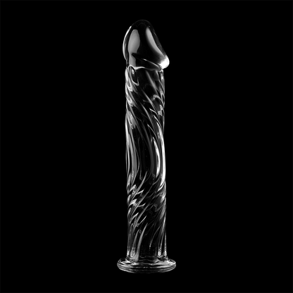 Nebula series by ibiza - modello 12 dildo in vetro borosilicato trasparente 17 cm -o- 3.5 cm