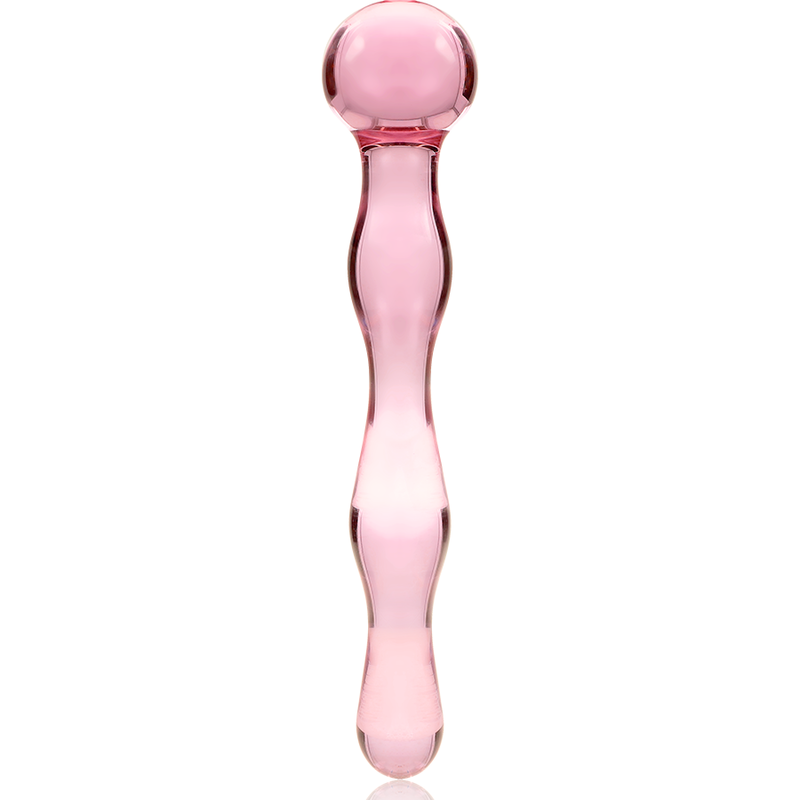 Nebula series by ibiza - modello 13 dildo in vetro borosilicato rosa 18 cm -o- 3.5 cm