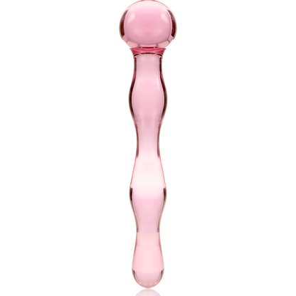 Nebula series by ibiza - modello 13 dildo in vetro borosilicato rosa 18 cm -o- 3.5 cm