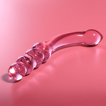 Nebula series by ibiza - modello 14 dildo in vetro borosilicato rosa 18.5 cm -o- 3 cm