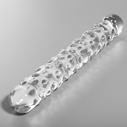 Nebula series by ibiza - modello 15 dildo in vetro borosilicato trasparente 18.5 cm -o- 3 cm