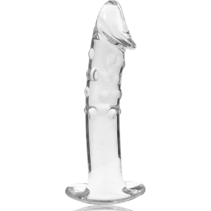 Nebula series by ibiza - modello 19 dildo in vetro borosilicato trasparente 18.5 cm -o- 4 cm
