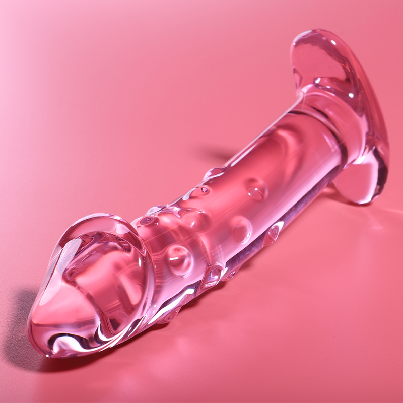 Nebula series by ibiza - modello 19 dildo in vetro borosilicato rosa 18.5 cm -o- 4 cm