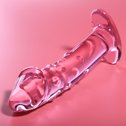 Nebula series by ibiza - modello 19 dildo in vetro borosilicato rosa 18.5 cm -o- 4 cm