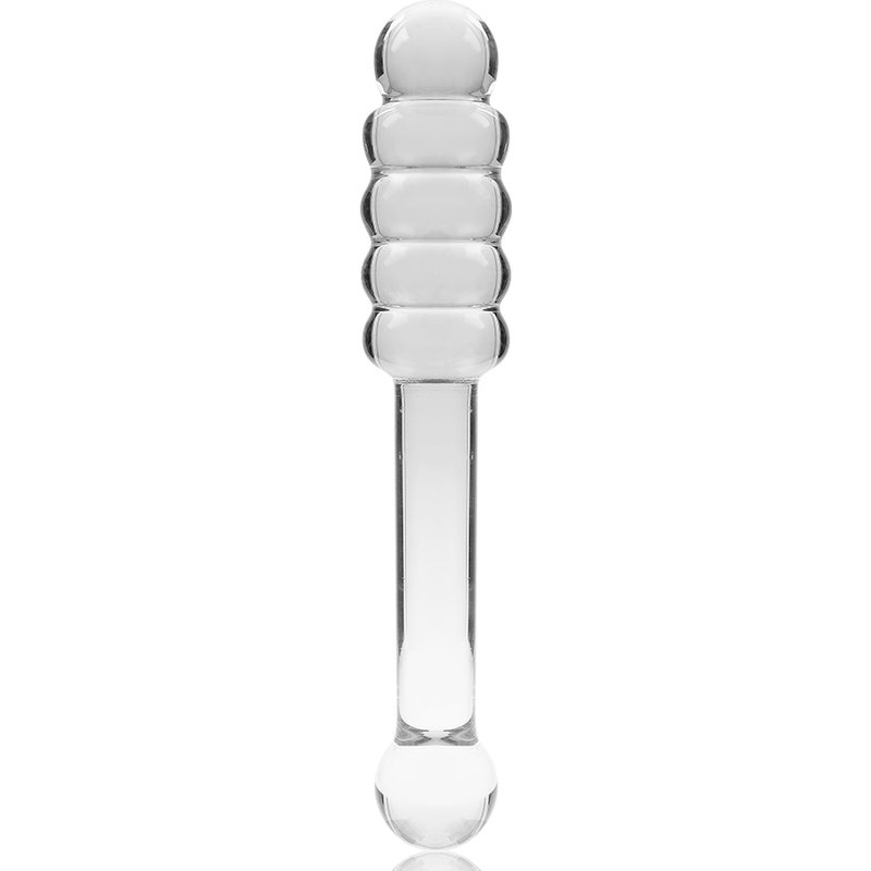 Nebula series by ibiza - modello 20 dildo in vetro borosilicato trasparente 20.5 cm -o- 3 cm