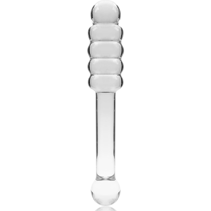 Nebula series by ibiza - modello 20 dildo in vetro borosilicato trasparente 20.5 cm -o- 3 cm