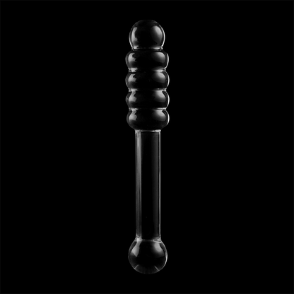 Nebula series by ibiza - modello 20 dildo in vetro borosilicato trasparente 20.5 cm -o- 3 cm