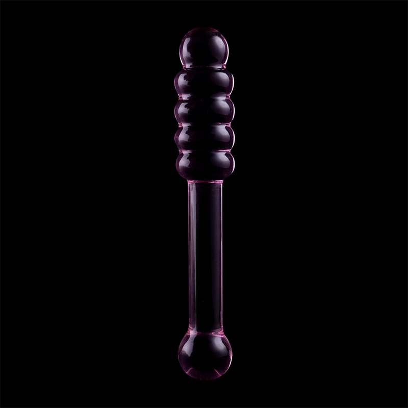 Nebula series by ibiza - modello 20 dildo in vetro borosilicato rosa 20.5 cm -o- 3 cm