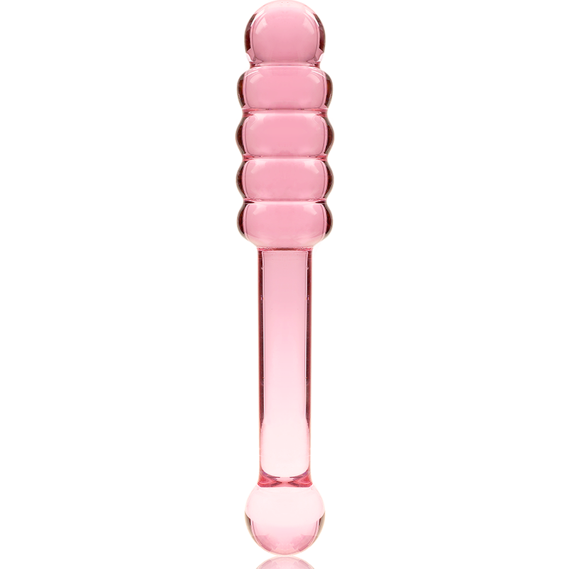 Nebula series by ibiza - modello 20 dildo in vetro borosilicato rosa 20.5 cm -o- 3 cm