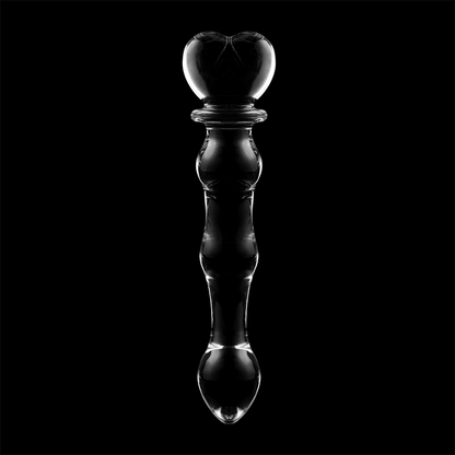 Nebula series by ibiza - modello 21 dildo in vetro borosilicato trasparente 20.5 cm -o- 3.5 cm
