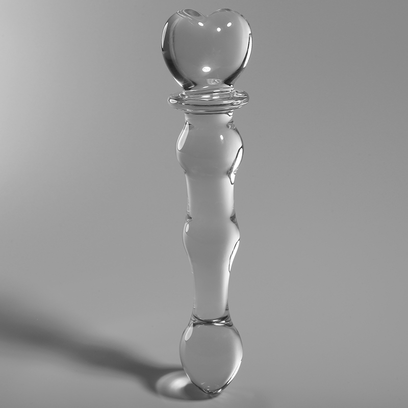 Nebula series by ibiza - modello 21 dildo in vetro borosilicato trasparente 20.5 cm -o- 3.5 cm