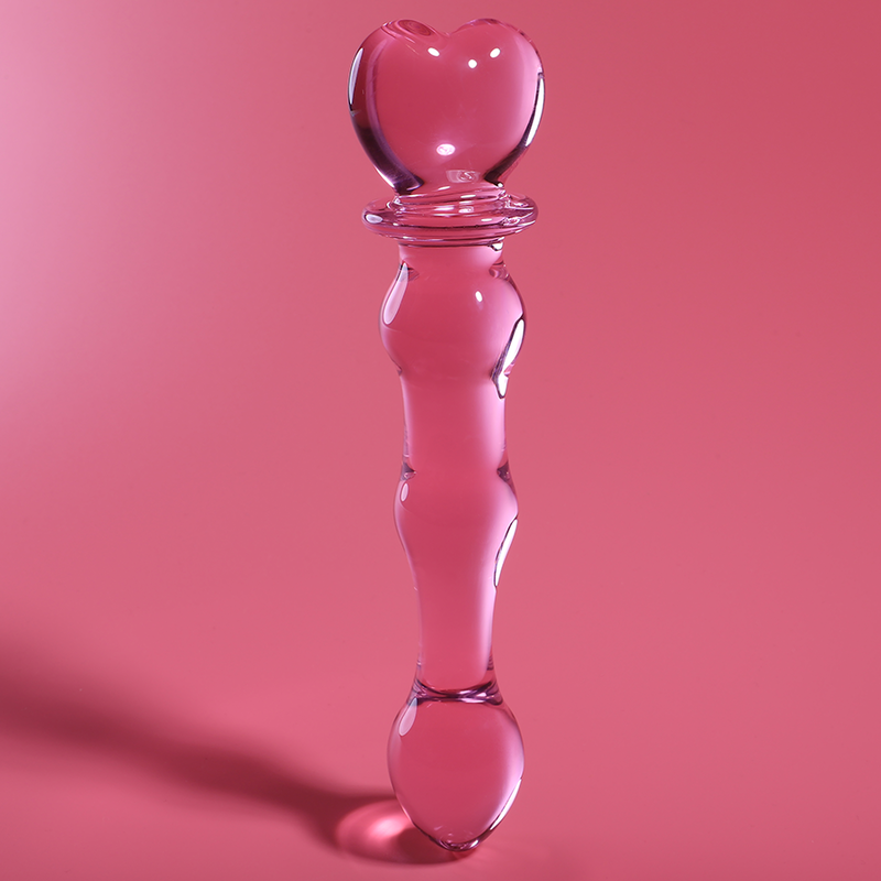 Nebula series by ibiza - modello 21 dildo in vetro borosilicato rosa 20.5 cm -o- 3.5 cm